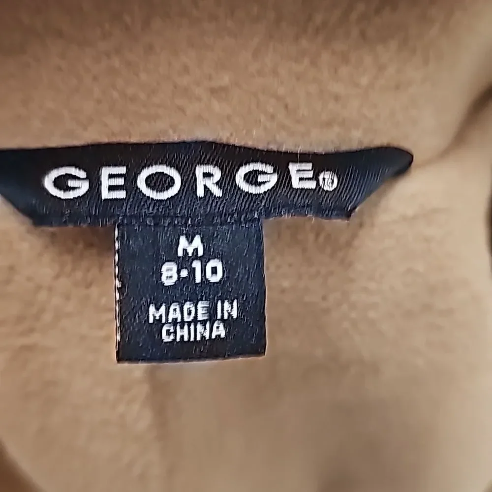 George Camel Tan Hooded Jacket, Size Medium‎